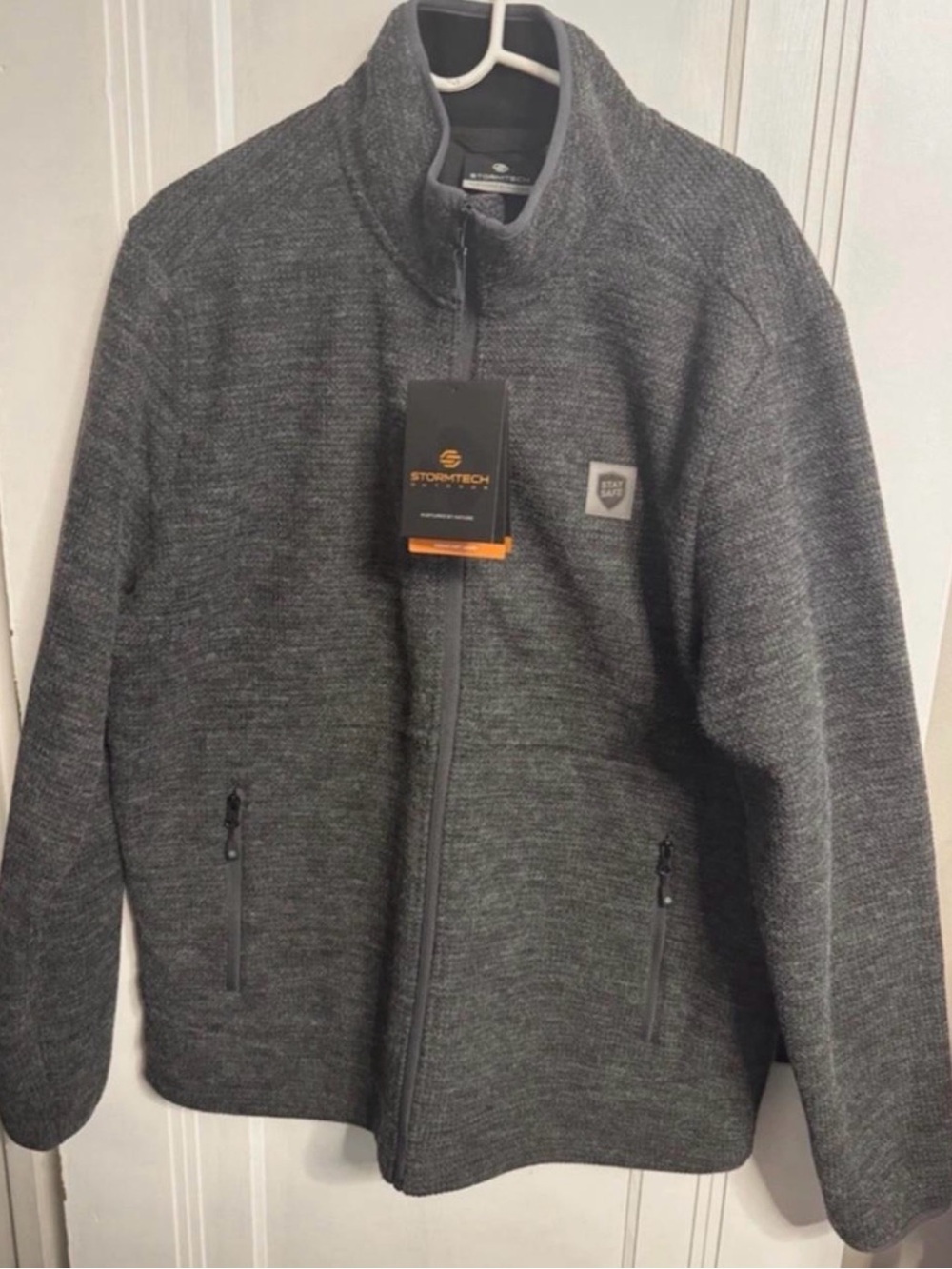 Storm Men's Dark Gray Full-Zip Knit Sweater Jacket